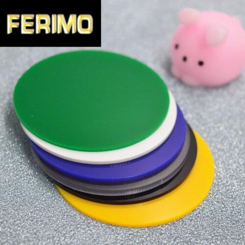 20pcs Diameter 6cm/7cm/8cm/9cm/10cm Colored Round Acrylic Sheet Discs For Clay Hand Base Cartoon Dolls Round Plastic Sheet