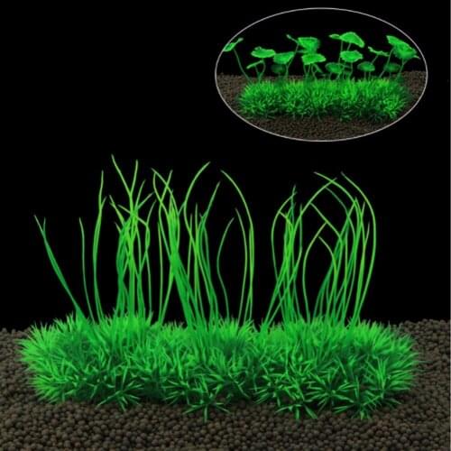 Eco-Friendly Aquarium Ornaments Artificial Water Plastic Green Grass Plant Aquarium Ornament Artificial aquarium plants