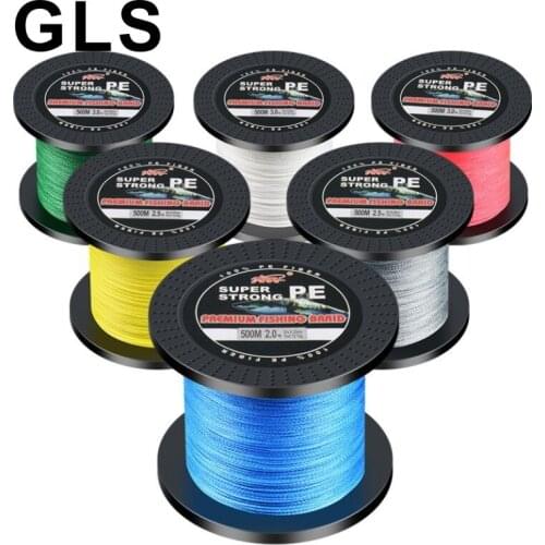 2020 GLS brand 500 meters multicolor optional 4 braided PE braided wire imported from Japan anti-bite fishing line