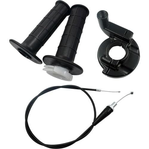 Motorcycle Handle Girps+black Throttle Line Gas Settle Dirt Pit Bike Parts Universal Twist Throttle Handle Grips & Cable Set