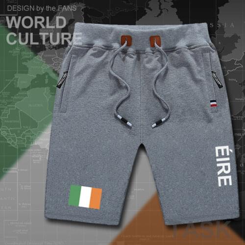 Eire Ireland mens shorts beach new mens board shorts flag workout zipper pocket sweat casual clothing 2017 cotton The Irish IE