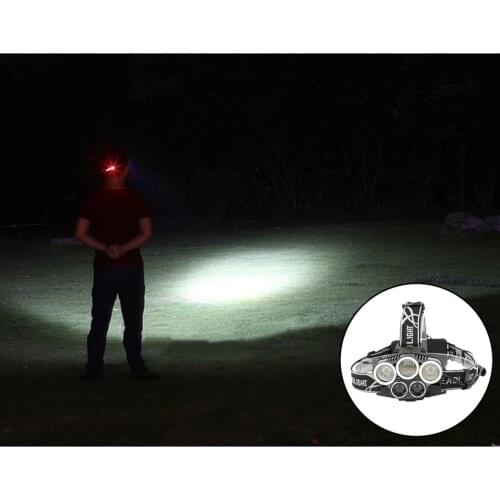 5 LED Headlamp Outdoor Headlamp Flashlight 3000 Lumens 200 meters LED Head Torch Head Light