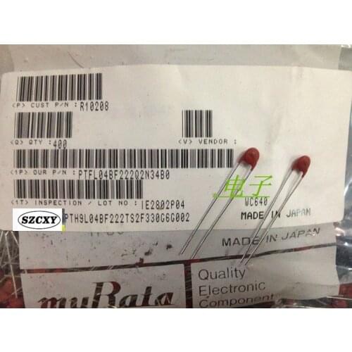 New and original PTFM04BC222Q2N34B0 PTC thermistor 2.2KOHM 20% 100mA 16V