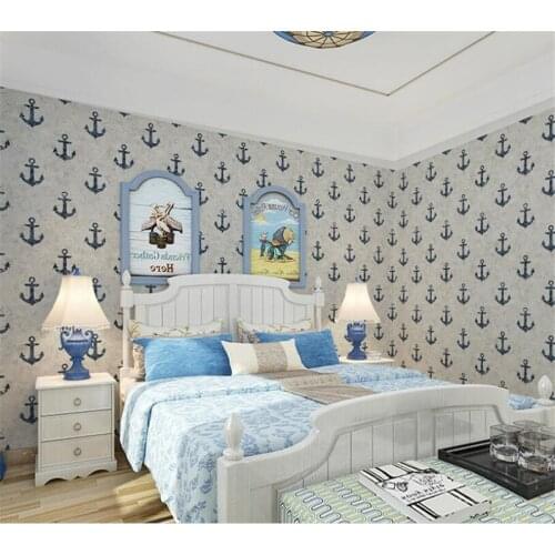 Wallpaper for walls 3 d Mediterranean style wallpaper European minimalist TV backdrop Kids Room 3D wallpaper roll Beibehang