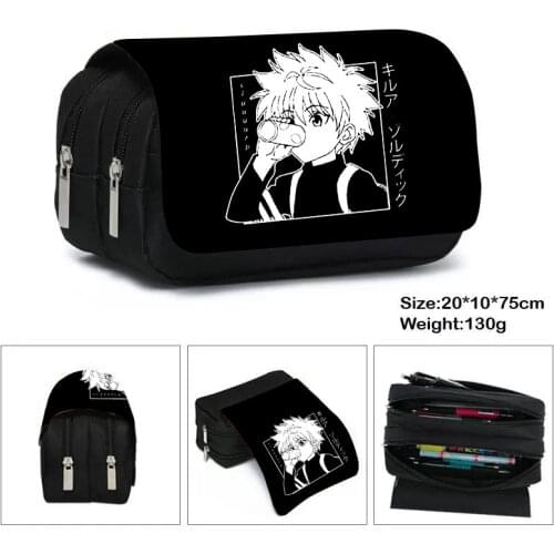 Anime HUNTERxHUNTER Cosmetic Case Pencil Bag Hunter X Hunter Bags HXH Killua Zoldyck Gon Freecss Chrollo Lucilfer Pencil Box