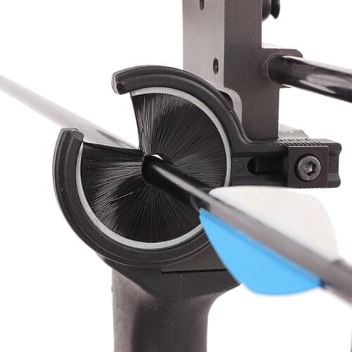 Bow Rest Archery Arrow Compound Bow Rest Left Right Set Round Hand Brush Screw Bristle Arrow Stand on For Arrow Maintenance
