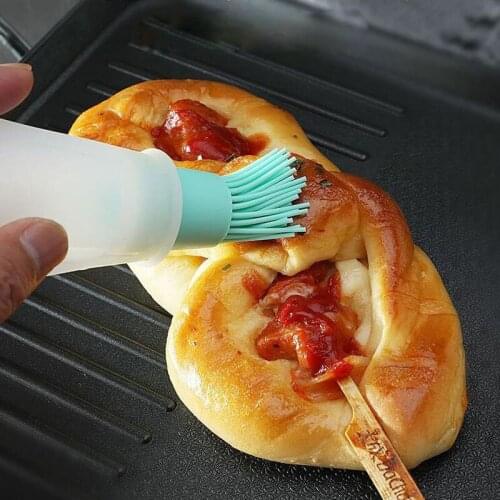Portable High Temperature Resistant Silicone Bottle Brush Barbecue Oil Brush Household Baking Oil Brush Pancake Brush Oil Tool