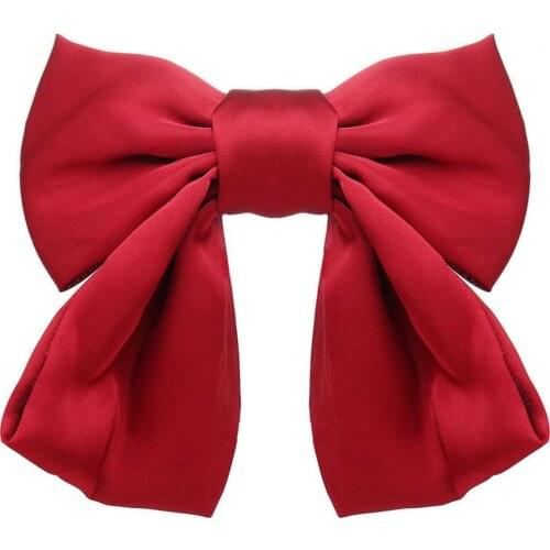 Simple Elastic Solid Color Hairpin Bowknot Kid Hair Clip Hair Accessories