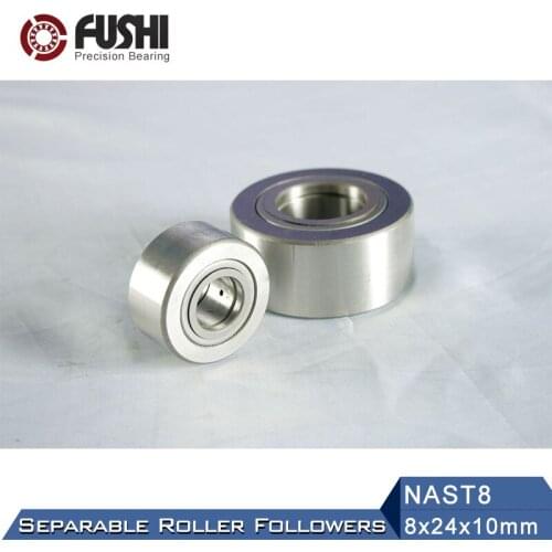 NAST8 Roller Followers Bearing 8*24*10mm ( 1 PC ) Separable Type NAST 8 R Bearings Free Shipping