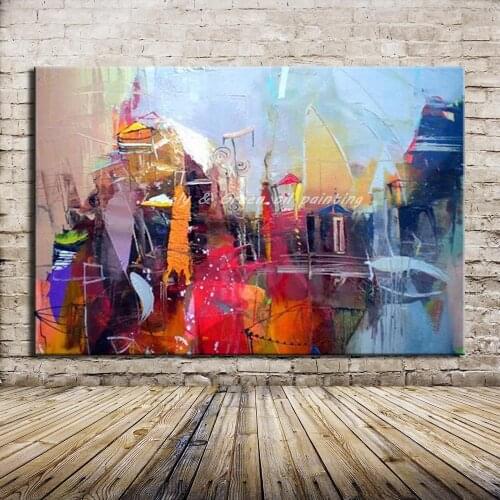 Mintura Hand Painted Abstract Oil Paintings On Canvas Modern Pop Art Posters Wall Pictures For Living Room Home Hotel Decoration