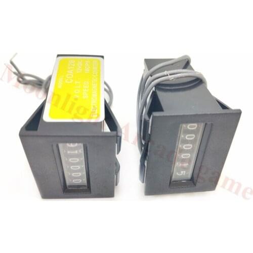 10pcs/lot 6 digits arcade coin counter meter 12V mechanical counter cassette counter for slot game machine swing machine