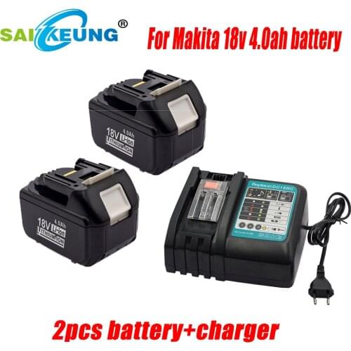 Replace Makita18V 4000mAH Power Tool Battery 2 PCS, Compatible with BL1850B BL1840B BL1860B BL1815 BL1830