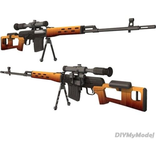 122cm SVD Dragunov Sniper Rifle 1:1 Gun DIY 3D Paper Card Model Building Sets Construction Toys Educational Toys Military Model