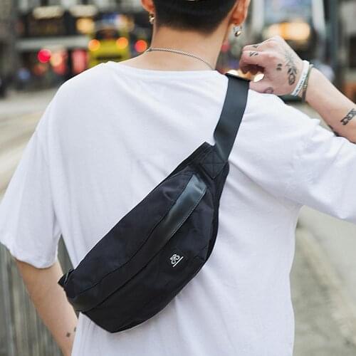 New Arrival Korea Style Sports Waterproof Tide Man Storage Waist Bag Casual Large Capacity Shoulder Chest Bag