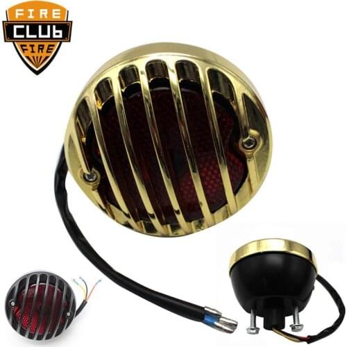 Universal Motorcycle Round Motorcycle Tail Brake Light For Harley Bobber Chopper Custom Black