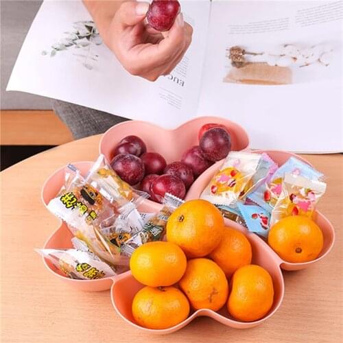 Heart Shaped Fruit Platter Creative Plates Storage Box Dried Fruit Snack Plates Divided Candy Dessert Plate Container