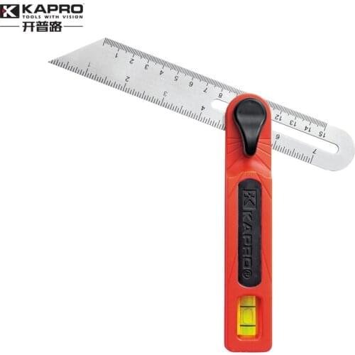 KAPRO High precision movable angle Woodworking tools Universal horizontal line T-shaped angle ruler A protractor