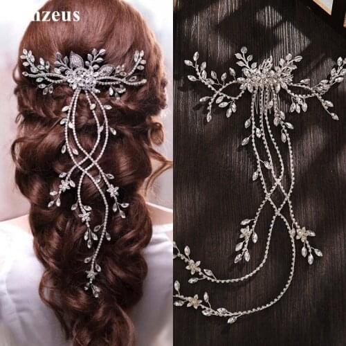 Long Meral Chain Fashion Hair Jewelry for Women Headwear 2022 Newly Bridal Hair Accessories with Comb Htocados para el pelo D56