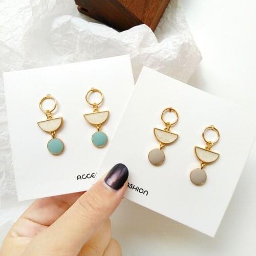 Women earrings geometric circular metal earrings With gold fashion earring long ring earrings Modern decoration wholesale