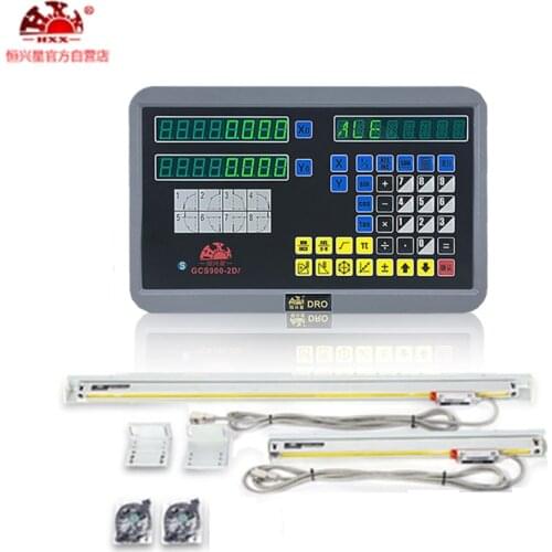 2-axis Digital Readout DRO Display 2pcs Of 5micron Linear Scale Encoder With Accessories Brackets Ruler For Lathe Machine
