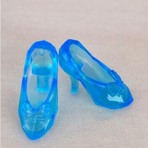 300Pairs/Lot Wholesale Cheap Dolls Accessories High Heel Plastic Doll Shoes 1/6