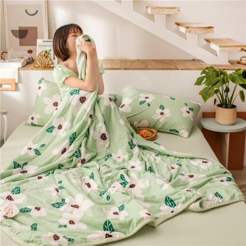 Sofa Bed Cover 4pcs Set Children Bedspread For Beds Sheet Cartoon Style Summer Quilt Soft Cotton Towel Blankets Full Queen Quilt
