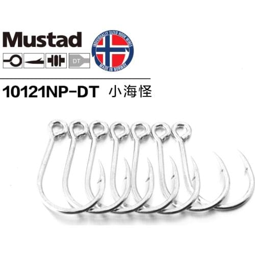 5packs/lot Authentic Mustad 10121 Carbon Steel Hook Barbed Hook Jigbait Lure Hook Sea Fishing Hook Snakehead Fishing Pesca