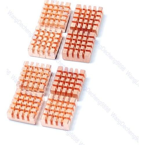 8Pcs Copper RAM Heat Sink For DDR DDR2 DDR3 RAM Memory RHS03 12 x 11 x 4 mm C26