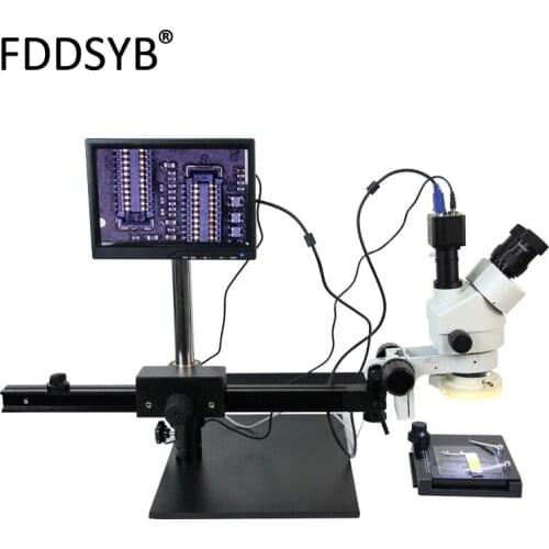 BGA Microscope Best Multi-function Long Arm Move Electronic Digital Display 7-45x Zoom Operating CPU Maintenance Tools TBK 45L