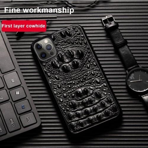 Genuine Leather Phone Case For iPhone 12 Mini 11 Pro Max For Apple X XS Max XR 6 6S 7 8 Plus SE 2020 Luxury Cowhide Back Cover