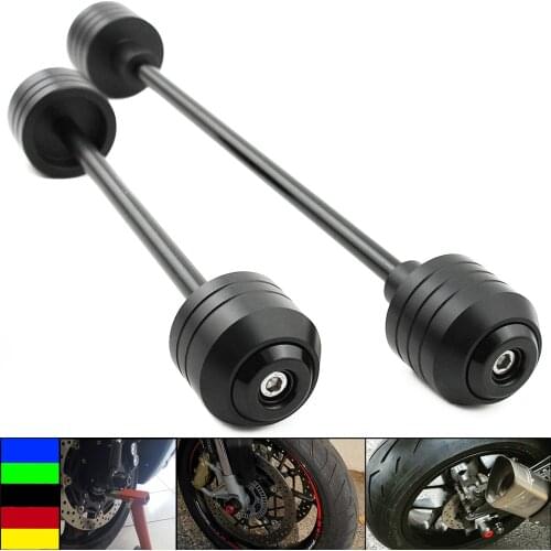 For APRILIA DORSODURO 750 SHIVER 750 900 2007-2020 Front Rear Fork Axle Wheel Slider Crash Protector 2019 2018 2017 2016 2015