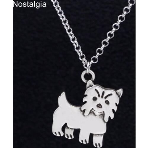 Nostalgia Elegant Westie Dog Necklaces & Pendants Scotland Animal Bohemian Jewelry One Piece Gift For Dogs Lovers