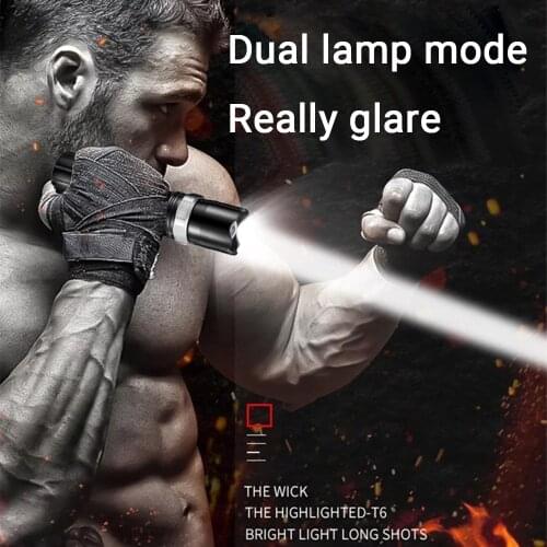 Flashlight XP-G Q5 Built in Battery USB Charging Flashlight COB LED Zoomable Waterproof Tactical Torch Lamp LED Bulb Torch Light