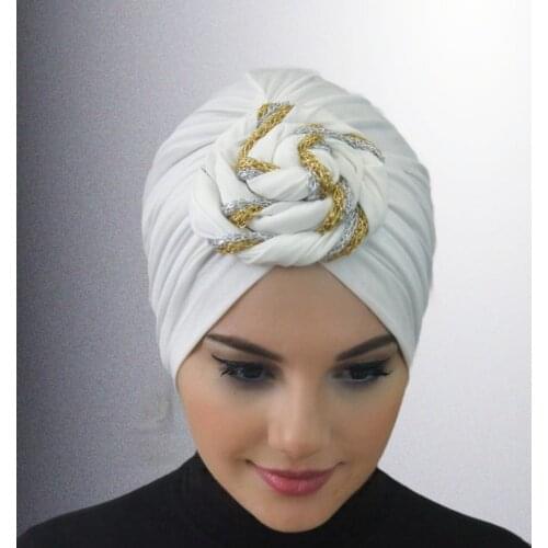 Rectangle Jersey Shawl for Women Modesty Turban Cap Headwear