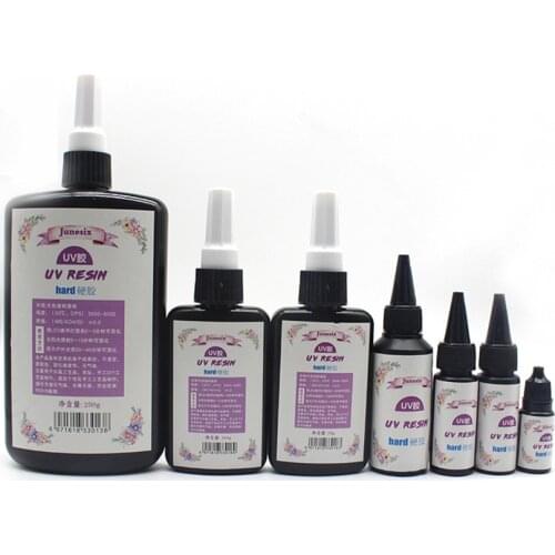 Hard UV Resin Glue Crystal Clear Ultraviolet Curing Epoxy Resin UV Glues Solar Cure Sunlight Activated DIY Jewelry Making Tools