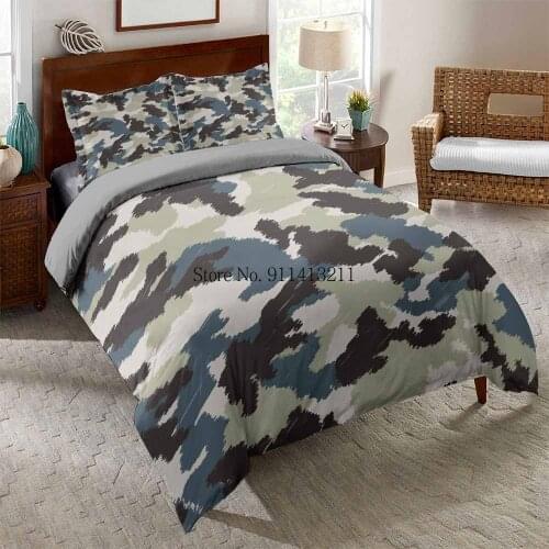 Cool Boy Girl Kid Adult Duvet Cover Sets Camouflage Bedding Set Comforter Bed Linen Twin Queen King Single Size Dropshipping