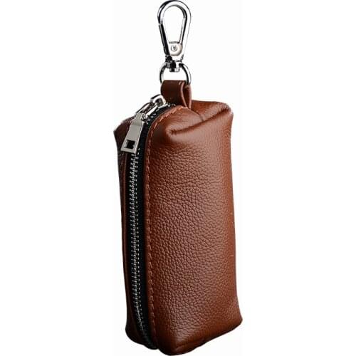 TopFight Leather Housekeeper Holders Car Keychain Key Holder Bag High Capacity Key Wallet Women Men Coin Purse Walllet