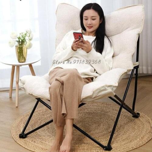 Lazy sofa single balcony reclining home chair girl cute bedroom leisure folding recliner