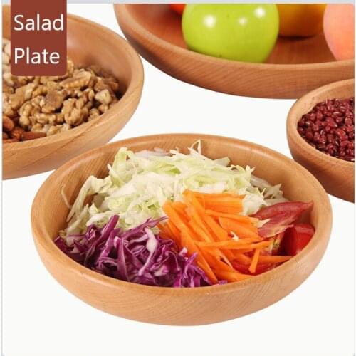 Round Wood lovesickness Wood Irregular Oval Solid Wood Pan Plate Fruit Dishes Saucer Tea Tray Dessert Dinner Plate Tableware Set