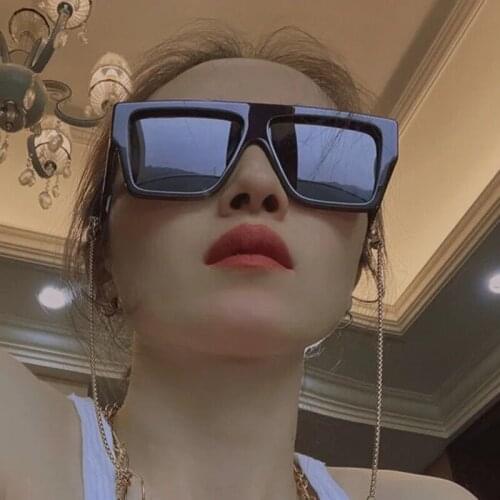 Fashion rectangle sunglasses women men 2021 brand designer black blue leopard sun glasses festival oculos de sol feminino uv400