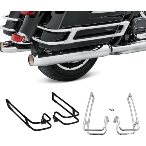 Motorcycle Saddlebag Guard Rails Chrome For Harley Touring models 2014-up