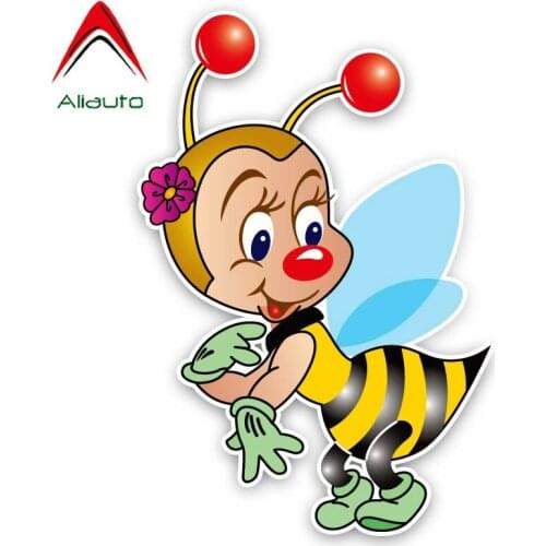 Aliauto Lovely Cartoon Car Sticker Beautiful Bee Automobiles Motorcycles Exterior Accessories Waterproof PVC Decal,16cm*10cm