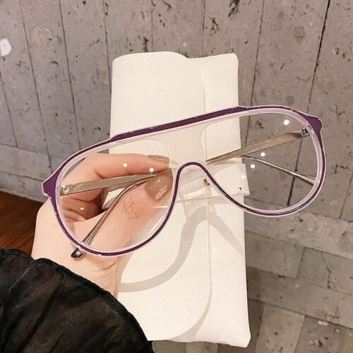 Glasses Women 2020 Transparent Oversized Red Oval Eyeglasses Brand Designer Clear Lens Large Frame Glasses Oculos Big Eyewear