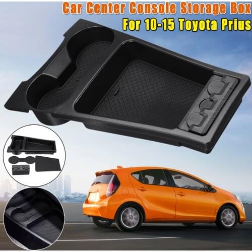 Center Console Organizer Storage Box Cup Holder Tray Case For Toyota Prius 10~15