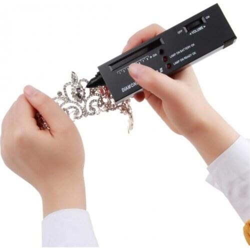 Portable Diamond Gems Tester Pen Gemstone Selector Tool LED Indicator Selector Jewelry Test Tool Accurate Reliable