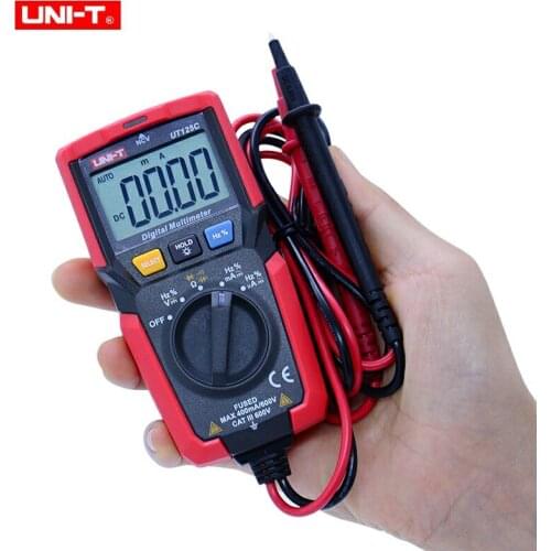 UT125C handheld pocket digital multimeter AC/DC Voltage tester multimetro uni-t Amp Ohm Cap Hz NCV