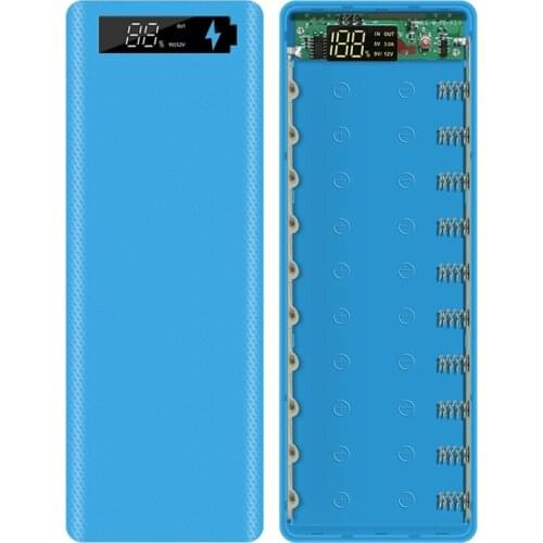 QC3.0 LCD Display DIY 10x18650 Battery Case Power Bank Shell Portable External Box without Battery Powerbank Protector E56B