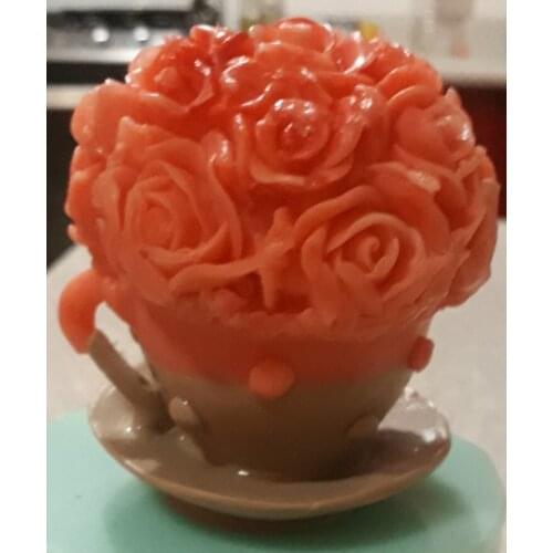 Rose Cup Silicone Mold Soap Mould Flower Handmade Soap Making Molds Candle Silicone Mold Resin Clay Mold HC0120 PRZY Flower