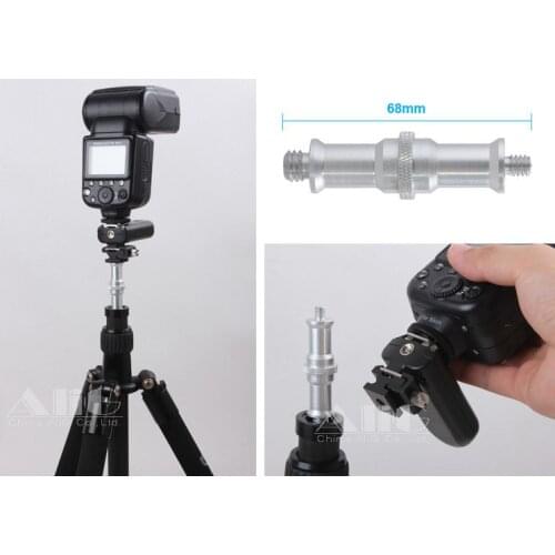 Flash Light Stand Accessories 1/4'' to 3/8'' Male Copper Adapter Screw Tripod Monopod Hot Shoe Camera Photo Studio Photography