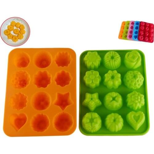 Silicone Soap Making Flower Grass Shaped Form DIY Handmade Mould for Bundt Cake Cupcake Muffin Coffee Candle Mold Supplies Tool